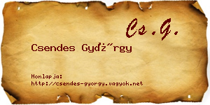 Csendes György névjegykártya
