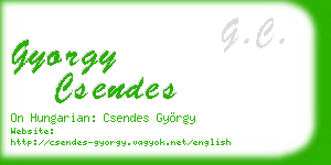 gyorgy csendes business card
